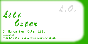 lili oster business card